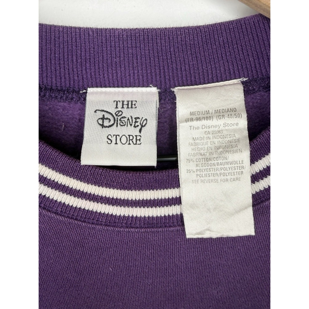 Disney 90's Vintage Winnie The Pooh Wmn Sz Medium Crewneck Purple Embroidered - Picture 3 of 11